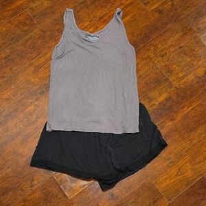 Tommy John Charcoal and Black Pajama Set